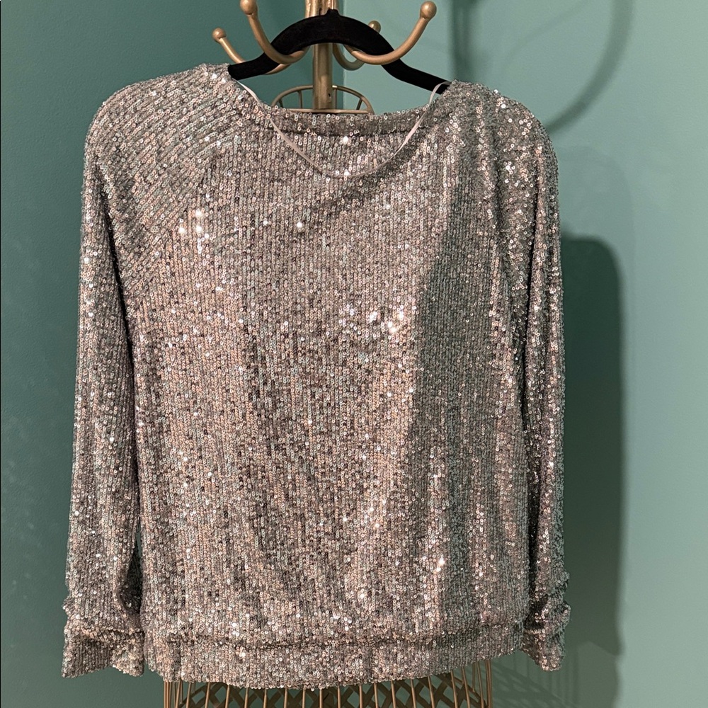 Silver Sequin Top - image 5